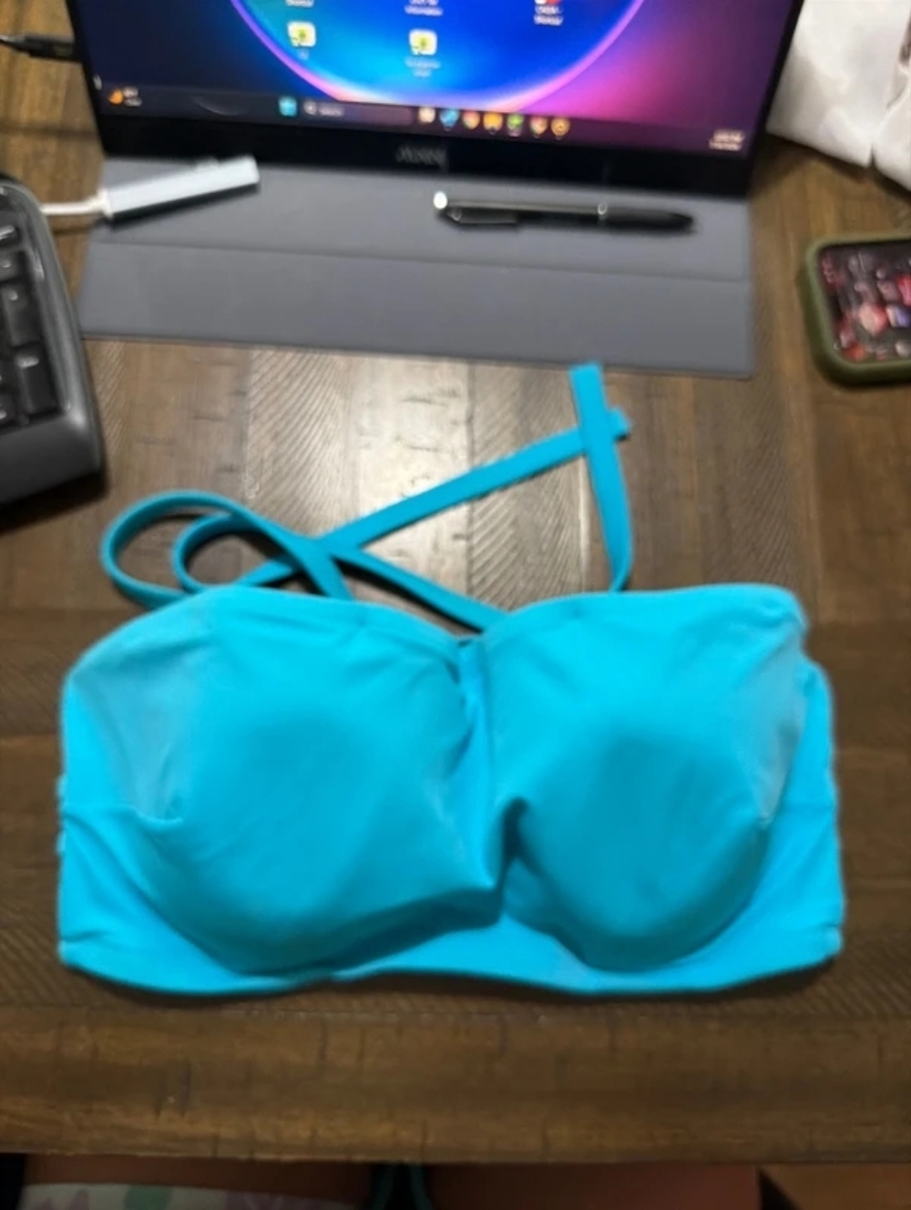 Shade & Shore Strapless Bikini Set in Teal